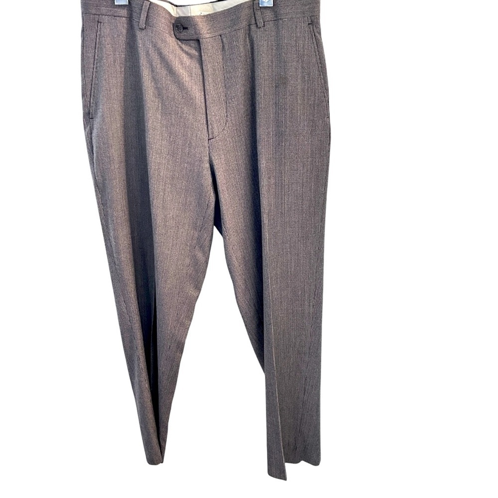 Joseph Abboud Men's Brown 100% Wool Pants